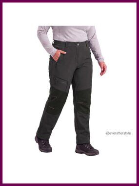 Plus Size Fleece Lined Softshell Hiking Pants Winter Outdoor